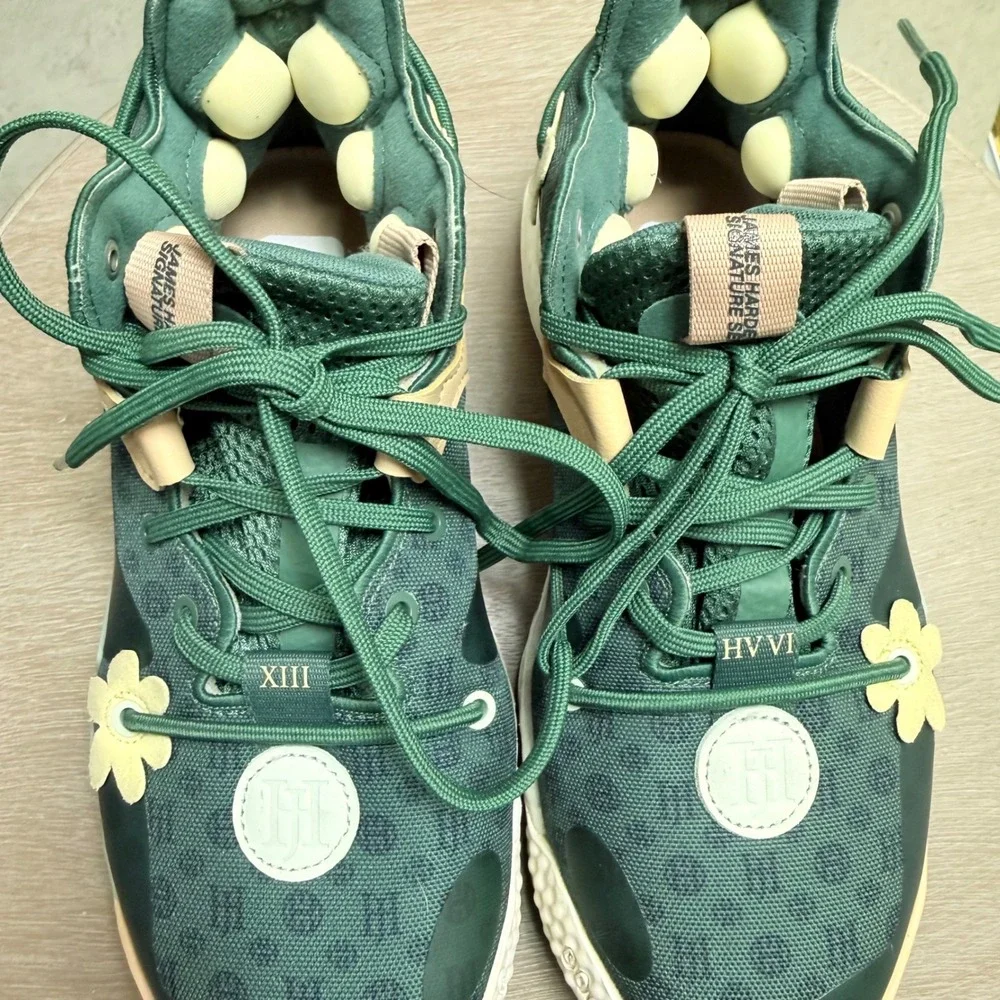 Adidas‎ James Harden Vol 6 Sz 5.5 Womens Floral Flower Green Basketball Sneaker